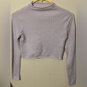 Wild Fable Small Long Sleeve Crop Top - Light Purple